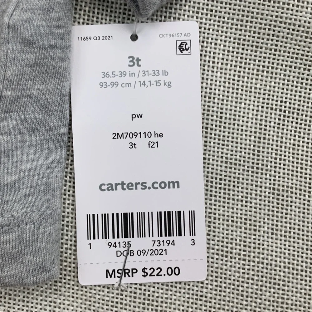 Carter's Toddler Girls Heart Hooded Top Size 3T